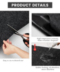 Garage Floor Mat For Oil Spills 29 By 36 Inches Reusable And Washable Oil Absorbent Pad With Waterproof Backing Protects Concrete Driveway And Garage Floor Black, showing features like cuttable, waterproof backing, and oil absorption.