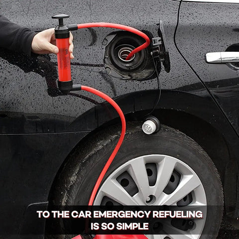 All Purpose Siphon Pump Fluid Transfer Kit with Easy Pour and Quick Fuel Move used for car refueling