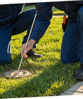 Portable Water Leak Detector Rod For Underground Pipelines And Pipes With High Sensitivity Tracking, Stainless Steel And Plastic Build, Your Go To Inspector For Home Plumbing And Industrial Water Systems, Durable Leak Tester Tool used on grass