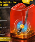 Cordless Fuel Transfer Pump For 20V Max Battery Gas Cans Three Point Seven GPM Fast Flow Portable Pump That Lets You Move Fuel Quickly Without Hand Pumping Fits Wide Mouth Can Openings Over Thirty Six Millimeters Battery Not Included, shown with auto shut-off sensor