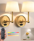 Battery Operated Wall Sconces Set of 2, Wireless Wall Lights with Rechargeable Battery, Smart Display & Remote, Dimmable Cordless Wall Lamps