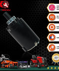 14 Tooth Starter Motor Replaces Cub Cadet 1000 Series And More, black cylindrical design, with warranty icons and mowers