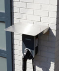 Heavy Duty EV Charger Protector Stainless Steel Weatherproof Enclosure Outdoor Electric Vehicle Charging Station Cover mounted on a wall.