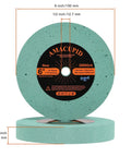 Premium Elastic Polyurethane Buffing Wheels 6 Inch 2000 Grit Silicon Carbide Abrasive For Mirror Polish On Stainless Steel And Copper With Half Inch Arbor For Bench Grinders Built Different To Go Hard And Shine, showing 6-inch wheel dimension.