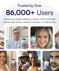 Collage of people holding Lithium Orotate 10mg Trace Mineral Supplement For Daily Balance And Sharp Focus, 30 count bottle.