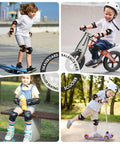 Kids Protective Gear Set Knee Pads Elbow Pads And Wrist Guards For Roller Skating Cycling BMX Bike Skateboarding Inline Skating And Scooter Riding Black Small 3 To 8 Years Kid Friendly All In One Safety Kit