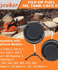 Flip Up Fuel And Oil Cap Kit For Husqvarna Chainsaws With Gas Filter Line And Primer Bulb Fits 435 440 445 450 455 Rancher