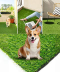 Pet Friendly No Fuss Artificial Turf Realistic 25mm Pile UV Resistant Synthetic Grass for Garden and Pets, various scenes with dog