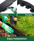 No Dig Landscape Edging Kit For Lawn And Flower Beds 49 Feet Flexible Plastic Border installation process and features.