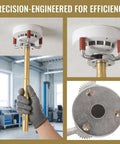 Top Shelf Aluminum Claw Wrench For Ceiling Smoke Detectors And Fire Alarms Universal Sensor Disassembly Kit in use lifting sensor.