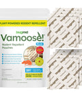 Vamoose Plus Peppermint Oil Mouse Repellent Pouches with eight sachets for natural pest control in pantry.
