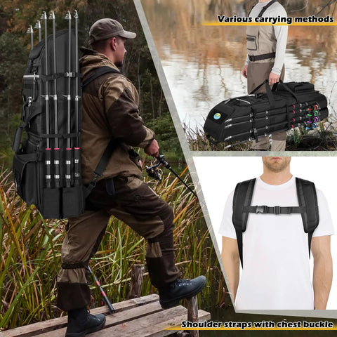 bullet proof tackle bag PLUSINNO Fishing Backpack with Boxes, Waterproof Sling Tackle B Plusinno helps you sort all your stuff out and keeps them in order and easy to take Rugged Fishing Backpack for 8