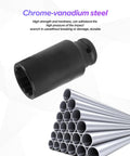 Shop Ready 30mm 12 Point Deep Well Impact Axle Nut Socket Engineered Tough For Quick Hub Lock Nut Pulling On Most Domestic Vehicles Without Giving You Heartburn, chrome vanadium steel construction.