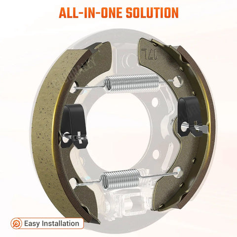 Brake Shoes Spring Kit For Club Car DS And Precedent Golf Carts 1995 And Up, 4 Piece Replacement Set with springs, gold color