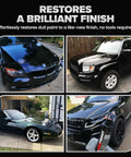 Ultimate Black Edition Car Scratch Repair Kit with Buffer Pad and Polishing Compound restores gloss on black cars.