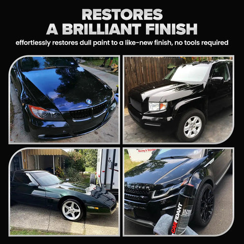 Ultimate Black Edition Car Scratch Repair Kit with Buffer Pad and Polishing Compound restores gloss on black cars.