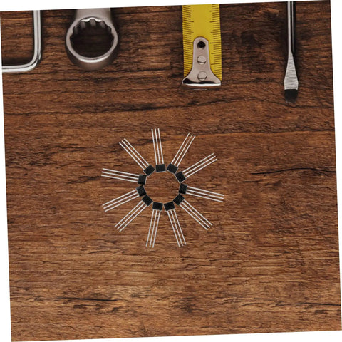 15 Piece Linear Hall Effect Sensor Module Kit For Automotive And Industrial Applications on a wooden surface with tools.