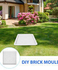 Path Maker Paver Mold For Garden, Reusable Outdoor Pavement Mold, Create Antique Walkways And Patios, white plastic brick mold