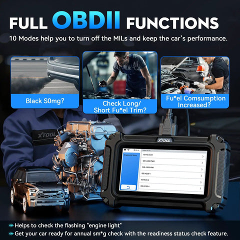Dealership-Grade All-System OBD2 Scanner For Home Mechanics And DIYers With 30 Maintenance Functions, showing interface and use