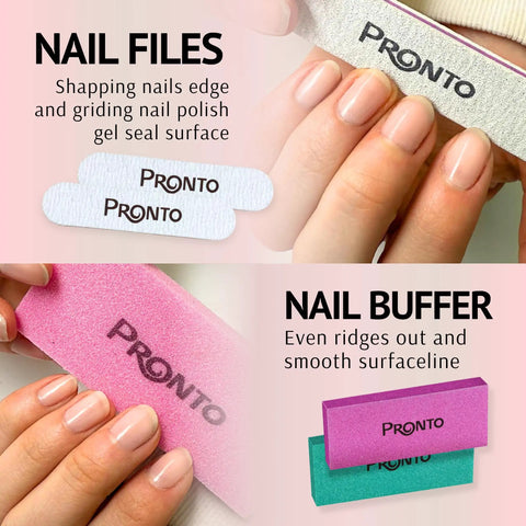 Gel Nail Polish Remover Kit With 8 Oz Pure Acetone Nail File Soak Off Bowl Buffer Block Cuticle Pusher And Scraper All In One Manicure Set