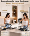Gevolcm G1 Pro Steam Cleaner With 3 Level Adjustable Handle And 18 Accessories White Portable Handheld Engine for kitchen cleaning.