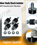 Beefed Up Heavy Duty Rubber Stud Shock Isolator Mounts Thirty By Twenty Five Millimeter M8 For Anti Vibration Four Pack
