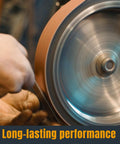 4x24 Inch Sanding Belts Set, 10 Pack, 40 Grit Aluminum Oxide Sandpaper For Oscillating Belt Sander in use on metal surface