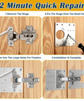 Step-by-step guide using a 50 Piece Cabinet Hinge Repair Plate Kit With Stainless Steel Mounting Plates And 300 Screws