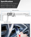 Digital Brake Rotor Gauge And Caliper For Disc Brake Thickness No Wheel Removal 6 Inch Stainless Vernier Rotor Micrometer