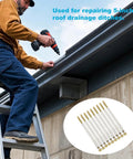 12 Pack 7 Inch Gutter Screws With Stainless Steel Sleeves For 5 Inch Roof Gutter Repair White Durable Nails With Installation Kit