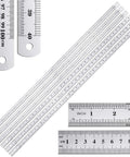 Set Of 6 Heavy Duty Stainless Steel Rulers 40 Inch Yard Sticks For DIY Pros And DIYers Woodworking School And Crafting Large Straight Edges Measures In Inches And Centimeters Imperial And Metric Durable Metal Measuring Tool