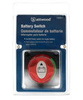 Battery Switch On Off For A Single Battery With Removable Control Knob 12 To 50 Volt DC Marine Power Control Easy Install Prevents Battery Drain Theft Resistant Knob Durable Boat Marine Accessory, packaged front view