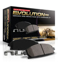 PowerStop Evolution Plus ceramic rear brake pads with hardware kit, front view