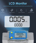 Turbine Flow Meter With LCD Display 1.5 Inch Inlet Outlet For Diesel Kerosene Gasoline displaying flow rate