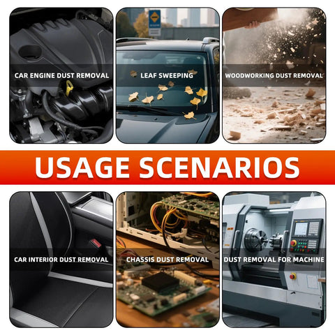 High Velocity Air Blow Gun With Shielded Rubber Nozzle For Rapid Debris Removal And Auto Detailing in various usage scenarios.