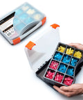 Must Have Pro Grade Heat Shrink Spade Connector Kit With 250 Pcs Quick Disconnect Terminals in open case with assorted colors