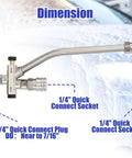 Diagram of Foam Cannon Dual Connector Attachment For Pressure Washers With Five Sprayer Nozzles And Quarter Inch Quick Connect