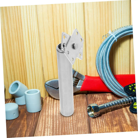 Badass Heavy Duty Adjustable Door Closer With Rock Solid Spring Pole Latch And Smooth Self Closing Gate Hinge on wooden surface.