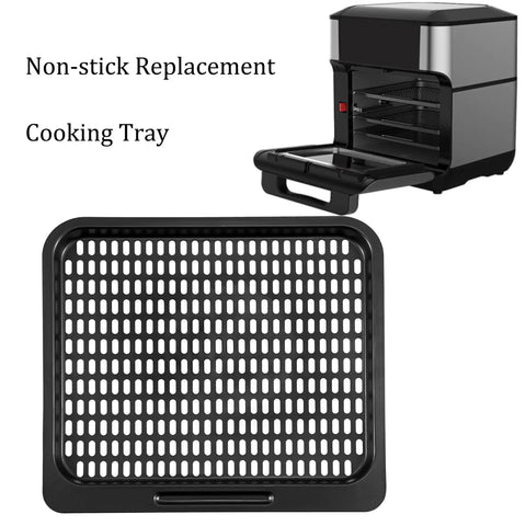 Replacement Nonstick Cooking Rack Tray Set For 10 Quart Air Fryers Like Instant Vortex Plus And Innsky, front view