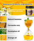 Beeswax Wood Seasoning Set Three Pack Natural Furniture Polish ingredients including natural beeswax, carnauba wax, and oils
