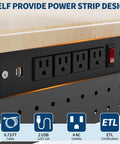 Power outlets on 48 inch adjustable rubberwood workbench with built in power outlets lockable casters heavy duty metal frame