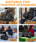 Waterproof 30L Motorcycle Dry Bag With Roll Top Closure Air Valve And Quick Fix Straps for travel, motorcycling, camping, watersport