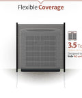 Two Panel Vinyl Outdoor Privacy Screen No Dig Kit For Concealing Trash Bins And AC Units Full Coverage Charcoal design
