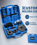 Top Notch 85Mm Front Hub Bearing Removal And Installation Kit Featuring Tough Steel Puller Clamps Made For Slick Garage Gearheads With Zero Messy Heavy Press in molded case.