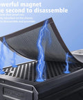 400x300mm PC Case Dust Mesh Filter Pack with Magnetic Strip PVC Dustproof Mesh Cover for Computer PC Case 2 Pack shown installed
