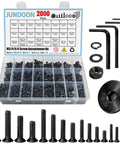 Massive 2000-Piece Countersunk Socket Head Screw Set M3 M4 M5 M6, 12.9 Grade Alloy Steel with hex nuts and washers