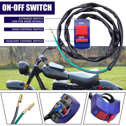 Throttle Cable Assembly Kit For Mini Bikes Fits Coleman CT200U CT200U-EX BT200X Baja DB30 MB200 Predator 212cc Massimo Motovox 196cc 200cc 6.5hp Engines, 7 8 Inch Handlebar, DIY Friendly Install