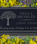 Personalized Granite Memorial Stone For Grave Decor Outdoor Tree Of Life Memorial Plaque Custom Cemetery Marker with engraved text
