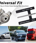 Heavy Duty Brake Booster Adjustment Tool and Master Cylinder Depth Checker with Adjustable Push Rod Set for Fast Pedal Measurements featuring universal fit.