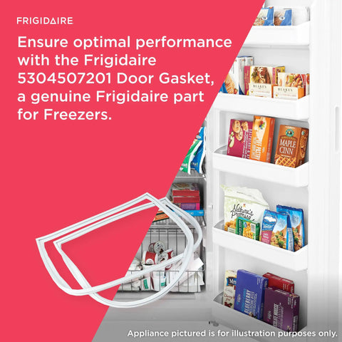 Replacement Door Gasket 5304507201 for Freezers White DIY Friendly Install Heavy Duty Seal That Locks In Cold Air Energy Saving Fridge Freezer Door Replacement Durable Easy Fit